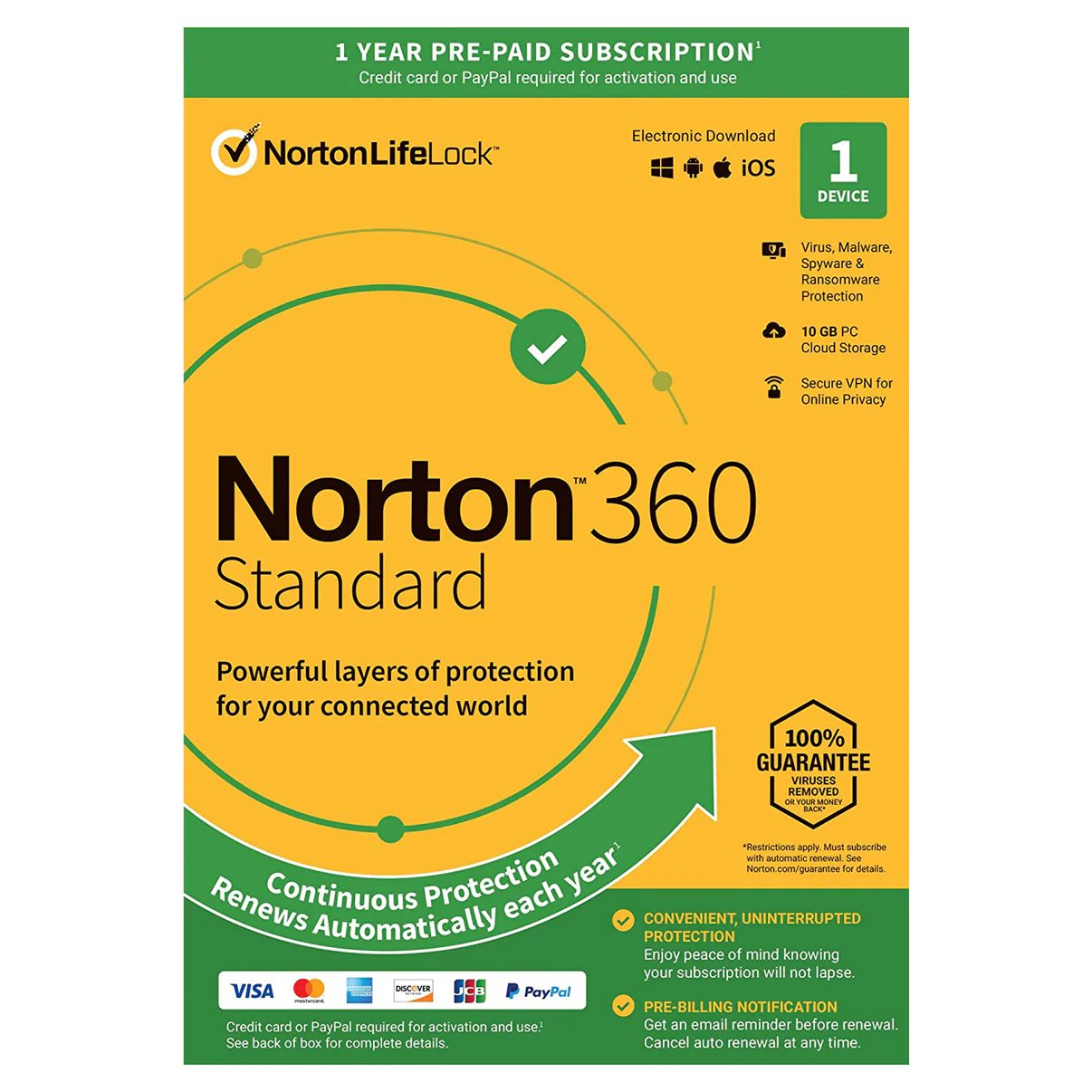 Norton 360 Standard, 1 Device, 1 Year - Global
