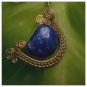 Wire and Lapis Lazuli Moon Necklace