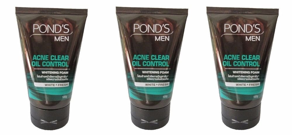 Pond's Acne Clear Oil Control Whitening Foam 3x 100g