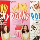 3 Boxes  Pocky Biscuit Stick Chocolate Cookie & Cream and Strawberry