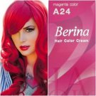 Berina Permanent Hair Dye Cream  Magenta Color # A24