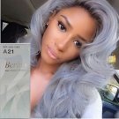 Berina Permanent Hair Dye Cream Light Grey Color # A21  Free Gloves