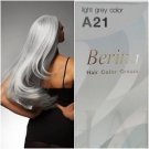 2 BOXES Berina Permanent Hair Dye Cream Light Grey Color # A21 Free Gloves
