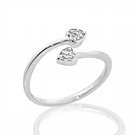 Silver Dew 925 Sterling Silver Heart Bypass Adjustable Delicate Toe Ring for Beach Wear