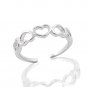 Silver Dew Mini heart Upside-Down 925 Sterling Silver Adjustable Toe Ring