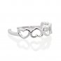 Silver Dew Mini heart Upside-Down 925 Sterling Silver Adjustable Toe Ring