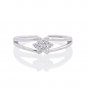 Silver Dew 925 Sterling Silver Diamond Cluster Ring Adjustable Flower Toe Ring for Womens