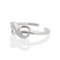 Silver Dew 925 Sterling Silver Diamond Infinity Adjustable Toe Ring For Women