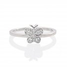 Silver Dew 925 Sterling Silver Mini Butterfly CZ Diamond Adjustable Toe Ring