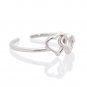 Silver Dew 925 Sterling Silver Double Heart Shape Midi Toe Ring for Womens
