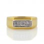 Silver Dew 925 Sterling Silver Fashion Men's Ring In Yellow Gold Plated