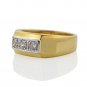 Silver Dew 925 Sterling Silver Fashion Men's Ring In Yellow Gold Plated