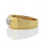 Silver Dew 925 Sterling Silver Fashion Men's Ring In Yellow Gold Plated