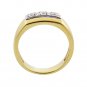 Silver Dew 925 Sterling Silver Fashion Men's Ring In Yellow Gold Plated