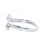 Silver Dew 925 Sterling Silver Charming Open Bypass Toe ring For Girls & Women