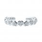 Silver Dew Mini Heart 925 Sterling Silver Women Adjustable Toe Ring with 14 White Gold Plated