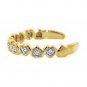 Silver Dew Mini Heart 925 Sterling Silver Women Adjustable Toe Ring with 14k Yellow Gold Plated