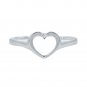Silver Dew Open Heart Solitaire 925 Sterling Silver Adjustable Toe Rings For Women