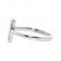 Silver Dew Parallel Bar 925 Sterling Silver Adjustable Toe Ring For Women in White Gold Plated