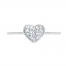 Silver Dew Heart CZ Diamond Minimalist 925 Sterling Silver Adjustable Toe Ring