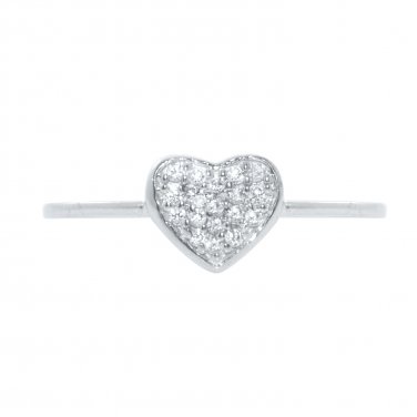 Silver Dew Heart CZ Diamond Minimalist 925 Sterling Silver Adjustable Toe Ring