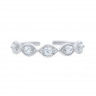 Silver Dew 925 Sterling Silver Marquise Shape CZ Diamond Adjustable Toe Ring For Women