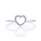 Silver Dew Open Heart Mini 925 Sterling Silver adjustable Toe Ring for Women