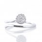 Silver Dew Diamond Cluster 925 sterling Silver Adjustable Toe Ring  For Women