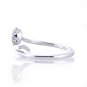 Silver Dew Diamond Cluster 925 sterling Silver Adjustable Toe Ring  For Women