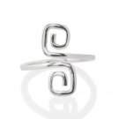 Silver Dew Swirl 925 Sterling Silver Stylish Adjustable Toe Ring Gift For Her