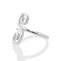 Silver Dew Swirl 925 Sterling Silver Stylish Adjustable Toe Ring Gift For Her