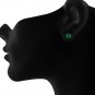 Round Green Emerald 5mm Mini Solitaire Stud 925 Sterling Silver Birthstone Earrings