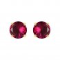 Ruby Earring Stud July Birthstone Gemstone Round Solitaire Minimalist Earrings