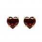 Silver Dew 925 Sterling Silver Red Garnet Studs Earring For Women In Yellow Gold Plated