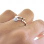 Silver Dew Diamond Cluster 925 sterling Silver Adjustable Toe Ring  For Women