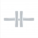 Silver Dew Parallel Bar 925 Sterling Silver Adjustable Toe Ring For Women in White Gold Plated