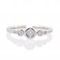 Silver Dew Five Stone CZ Diamond Toe Ring Adjustable Toe Ring 925 Silver 14k White Gold Over