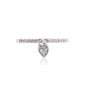 Silver Dew Drop Heart Toe Ring Heart Toe Ring CZ Diamond Toe Ring 925 Silver 14k White Gold Over