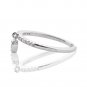 Silver Dew Drop Heart Toe Ring Heart Toe Ring CZ Diamond Toe Ring 925 Silver 14k White Gold Over