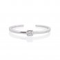Silver Dew Solitaire Toe Ring Princess Cut CZ Diamond Toe Ring Sterling Silver 14k White Gold Over