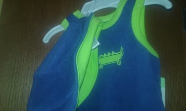 Offspring boys crocodile terrycloth romper set 3months
