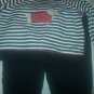 $30 Little me black quilted dog  pant set. baby  6 months