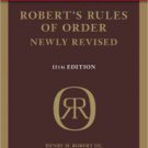 Robert's Rules of Order Newly Revised, 11th edition Hardcover New book
