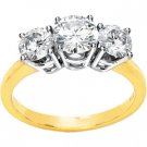 Two Tone Past, Pesent, Future Anniversary Band 1.75 ct tw