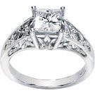 "Flowers in Bloom" Moissanite Solitaire Engagement Ring