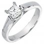 Princess Style Square Brilliant Cut Moissanite Engagement Set