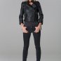 POLAR WHITE WOMENS LADIES BLACK FAUX LEATHER CW BIKER JACKET SIZE16 RRP £59