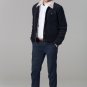 Polar White Men's Navy Western Cord Jacket With Faux Fur Lining