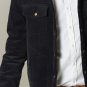 Polar White Men's Navy Western Cord Jacket With Faux Fur Lining