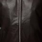 POLAR WHITES MENS BLACK FAUX LEATHER BOMBER JACKET